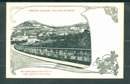 10535 FIRENZE (Toscana) Contorni - Panorama Di Fiesole - Bella Cartolina Art-nouveau - Firenze (Florence)