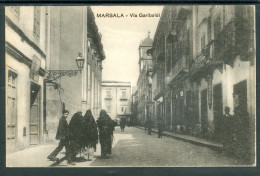 10595 MARSALA (Sicilia)  - Via Garibaldi  - Animata  - Gruppo Di Donne - Marsala