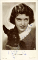 CPA Schauspielerin Jenny Jugo, Portrait Mit Hund, Autogramm - Actors