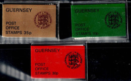 GURENSEY 1974 POST OFFICE STAMPS SET OF 3 BOOKLET MNH VF!! - Guernesey