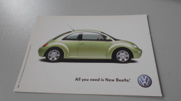 ALL YOU NEED IS NEW BEETLE . PUBLICITE VW - Werbepostkarten