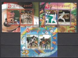 Olympia 2008  Benin  3 Bl ** - Ete 2008: Pékin