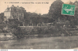 95 L'ISLE ADAM LES BORDS DE L'OISE VUE PRISE DE LA PLAGE - L'Isle Adam