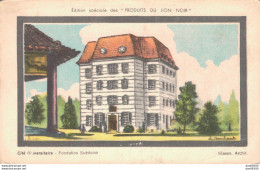 75 CITE UNIVERSITAIRE FONDATION SUEDOISE CARTE PUBLICITAIRE POUR LION NOIR - Formación, Escuelas Y Universidades