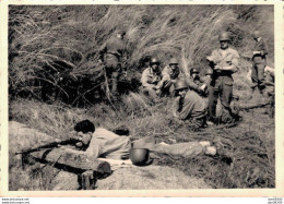 PHOTO 10 X 7 CMS SOLDATS ENTRAINEMENT TIR AU FUSIL SERVICE MILITAIRE A BAUMHOLDER EN 1950 - Guerre, Militaire