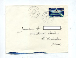 Lettre Cachet Les Aspres Sur Aeropostal - Manual Postmarks