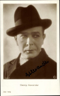 CPA Schauspieler Georg Alexander, Portrait Mit Hut, Ross Verlag Nr. 3180/1, Autogramm - Autres & Non Classés