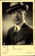 CPA Schauspieler Georg Alexander, Portrait, Hut, Autogramm - Schauspieler