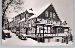 5948 SCHMALLENBERG - NORDENAU, Hotel Gnacke Im Schnee, 1957, Oldtimer - Schmallenberg