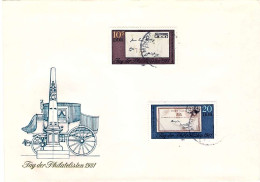1981-Germania DDR S.2v."Giornata Della Filatelia"su Fdc Illustrata, Annullo Di F - Storia Postale