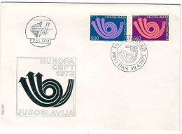 1973-Jugoslavija Jugoslavia S.2v."Europa"su Fdc Illustrata - Lettres & Documents