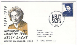 1991-Germania S.1v."Anniversario Di Nelly Sachs Pittrice E Poeta" - Covers & Documents