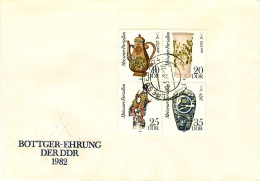 1982-Germania DDR S.4v."Porcellane"su Fdc Con Annullo Di Favore - Briefe U. Dokumente
