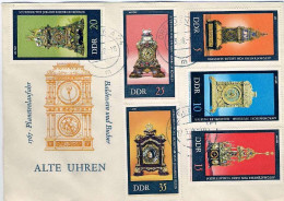 1975-Germania DDR S.6v."Orologi Antichi"su Fdc Con Annullo Di Favore - Lettres & Documents