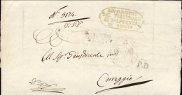 1857-lettera Con Testo Ovale "Cancelleria Del Tribunale Di Distanza In Reggio" S - Zonder Classificatie