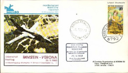 1980-Germany Germania Collegamento Aeropostale Supersonico Ramstein-Verona Del 2 - Sonstige & Ohne Zuordnung