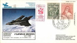 Vaticano-1980 Collegamento Aeropostale Supersonico Villafranca-Ramstein Del 25 N - Poste Aérienne