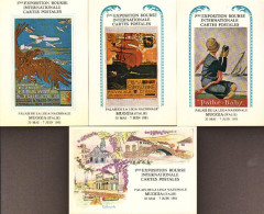 1981-Francia Serie Di Quattro Cartoline Nuove I Ere Exposition Bourse Internatio - Expositions
