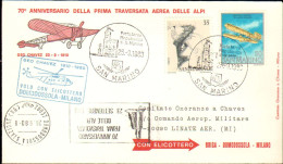 1980-San Marino Aerogramma 70^ Anniversario Della Prima Traversata Aerea Delle A - Luchtpost