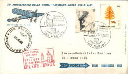 1980-San Marino Aerogramma 70^ Anniversario Della Prima Traversata Aerea Delle A - Airmail