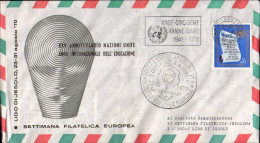 1970-ONU Settimana Filatelica Europea Al Verso Bollo Volo Speciale XXV Anniversa - Other & Unclassified