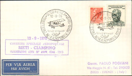 1970-corriere Speciale Aeropostale Rieti-Ciampino Manifestazione Aerea Per Il 50 - Airmail