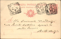 1907-cartolina Postale 10c.Leoni Con Al Verso Bollo Ovale Societa' Anonima Laria - Ganzsachen
