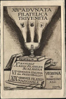 1943-Verona Cartolina Manifestazione Filatelica Triveneta Affrancata 30c.Anniver - Verona