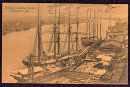 1908-"USA,Ga,Savannah Shipping Lumber Docks" - Other & Unclassified