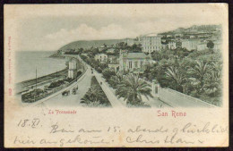 1898-"San Remo,veduta De La Promenade,passeggiata Sul Mare" - Genova (Genua)