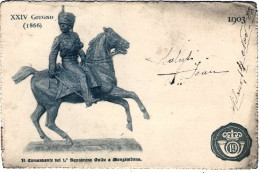 1904-cartolina Reggimentale Il Comandante Del I Squadrone Guida A Monzambano Via - Patriottisch