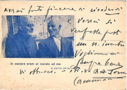 1953-cartolina Con Frase Di San Matteo "in Carcere Eram Et Venistis Ad Me" - Andere & Zonder Classificatie