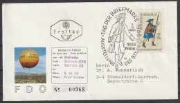 Österreich: 1966, Fernbrief In EF, Mi. Nr. 1229, 3 S.+70 G. Tag Der Briefmarke, Auf Ballonpostbrief. ESoStpl. WIEN - FDC