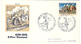 1972-San Pier Damiani Su Fdc Illustrata,cachet - FDC