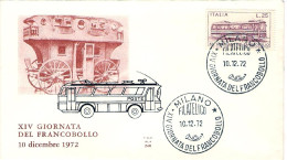 1972-14 Giornata Del Francobollo Su Fdc Illustrata,cachet - FDC