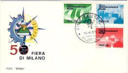 1972-50 Fiera Internazionale Di Milano Su Fdc Illustrata - FDC