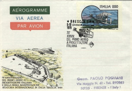 1979-cachet Brescia 70 Anniversario Del 1^ Aereo A Progettazione Italiana Biglie - Demonstrationen