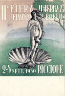 1950-Riccione Cartolina Commemorativa II^fiera Internazionale Del Francobollo,an - Demonstrations