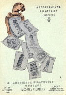 1951-Lucca Cartolina Commemorativa IV Settimana Filatelica Toscana,annullo Della - Demonstrationen