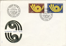 1973-Svizzera S.2v."Europa"su Fdc Illustrata - FDC