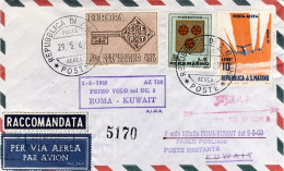 1969-San Marino Aerogramma 1^ Dispaccio Aeropostale Italiano Roma-Kuwait Del 2 G - Airmail