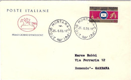 1969-s.1v."Federazione Societa' Filateliche Italiane"su Fdc Illustrata - FDC