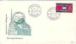 1969-s.1v."Federazione Societa' Filateliche Italiane"su Fdc Illustrata - FDC