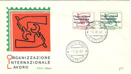 1969-s.2v."Organizzazione Internazionale Del Lavoro"su Fdc Illustrata - FDC