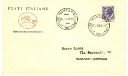 1969-L.55 Fluorescente Siracusana Su Fdc Viaggiata - 1961-70: Poststempel