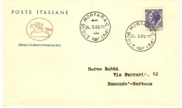 1969-L.55 Fluorescente Siracusana Su Fdc Viaggiata - 1961-70: Marcophilie