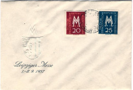 1957-Germania DDR S.2v."Fiera Autunnale Di Lipsia"su Fdc - Storia Postale