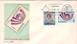 1973-Spagna S.2v."Europa"su Fdc Illustrata - FDC