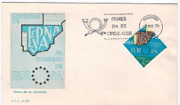 1978-Spagna S.1v."Adesione Della Spagna Al Consiglio D'Europa"su Fdc Illustrata - FDC