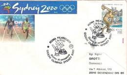 2000-L.1000 Giochi Olimpici Sydney Su Fdc Illustrata Viaggiata,annullo Commemora - FDC